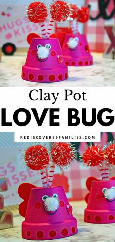 Looking for fun Valentine's Day ideas For Kids? Try this clay pot love bug Valentine craft! Perfect for older kids aged 8-10, it's an easy love bug project that brings smiles on Valentine's Day. Find all the instructions at rediscoveredfamilies.com, and save this pin for quick reference!