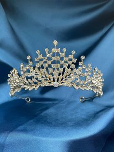 Gold  Collar  Zinc Alloy  Tiaras Embellished   Weddings & Events Gold Collar, Bridal Headband, Tiara, Wedding Events, Crown Jewelry, Collar, Gold