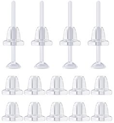 PRICES MAY VARY. This set contains 4pcs of clear plastic earrings for sports, school, sleeping, daily activities and any other situation you need to retain your earring piercing. You can use them as invisible earrings for work and invisible earrings for sports where you want to hide your piercings from view. You get 10pc of extra spare stoppers in the pack. These clear earings are great for sports and perfect for athletes who want secure retainers that stay in place and perform well during physi Clear Earrings Studs, Earring Piercing, Cartilage Piercings, Clear Earrings, Plastic Earrings, Body Jewelry Piercing, Cartilage Piercing, Daily Activities, Clear Plastic