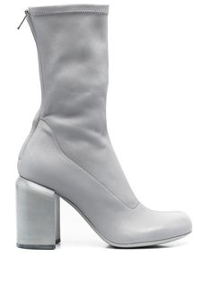 Grey Mid Calf Boots, Grey Leather Boots, Gray Boots, Creative Shoes, Big Sweaters, Mid Boots, Officine Creative, Grey Boots, Mid Calf Boots