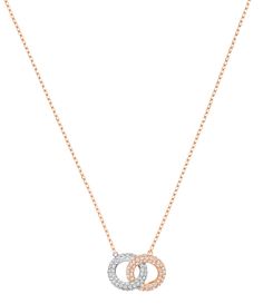 Dominated by interlocking circular motifs&#x2C; this necklace will bring a touch of luxurious finish to any outfit. Crafted in rose gold-plated metal&#x2C; it shines in contrasting shades of pave in gold-toned and clear crystal. A subtle accessory to move your look seamlessly from day to night. Perfect for bohemian layering or easily combined with other pieces from the Stone family for a more classic aesthetic. crystal/metallobster claw closureapprox& Swarovski Millenia, Short Pendant Necklace, Premier Jewelry, Street Style Parisian, Swarovski Stones, Swarovski Necklace, Stone Crystal, Sparkling Crystal, Rose Gold Necklace