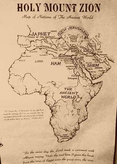 an old map with the names of different countries on it's sides and words written in black ink