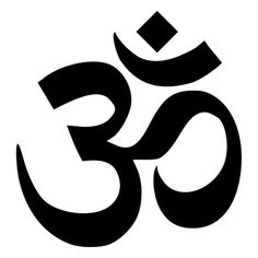 the om symbol is shown in black on a white background with an om symbol below it