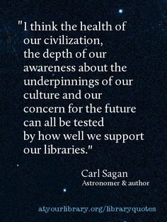 a quote from carl sagan on the origins of literature