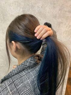 Split Dye Hair Ideas, Dye Hair Ideas, Split Dye Hair, Under Hair Color, Blond Hairstyles, Blue Hair Highlights, Split Dye