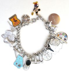 Sterling Silver Link Charm Bracelet 18 Charms Vintage Enamel Girl Scout Georgia Vintage Charm Bracelet Silver, Silver Charm Bracelet With Vintage Charm, Collectible Silver Bracelet With Vintage Charm, Vintage Sterling Silver Charm Bracelet Collectible, Silver Vintage Charm Costume Bracelet, Vintage Charm Bracelet, Silver Charm Bracelet, Girl Scouts, Link Bracelets