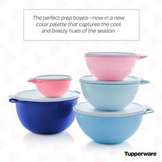 tupperware is the perfect prep bowls - now in a new color palette that captures the cool and bakery hues of the season