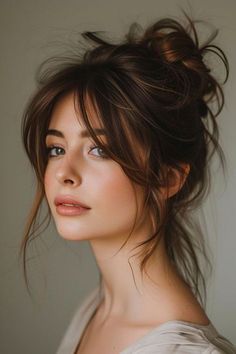 Fringe Bangs With Wavy Hair, Swoop Bangs With Long Hair, Herb Products, Photoshoot Hairstyles, Serum Skincare, Trendy Hair Color, Hair Haircut