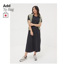 in stock Casual Black Short Sleeve Midi Dress, Casual Short Sleeve Black Midi Dress, Casual Black Midi Dress For Day Out, Casual Black Maxi Dress For Day Out, Casual Black Dress For Day Out, Black Casual Maxi Dress For Work, Casual Black Maxi Dress For Relaxed Occasions, Casual Black Maxi Dress For Dress Down Occasions, Casual Maxi Dress For Work