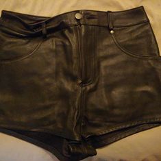 Bdg 100% Real Leather Shorts. Any Questions Just Ask! Classic High Waist Leather Bottoms, Classic High-waisted Leather Bottoms, High Rise Leather Bottoms With Belt Loops, Fitted Black Leather Shorts, Fitted Leather High-waisted Shorts, Fitted Edgy Leather Shorts, Black Leather Bottoms With Built-in Shorts, Black Leather High-waisted Shorts, Leather Shorts