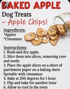 a recipe for baked apple chips with instructions