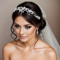 Elevate Your Bridal Hairstyle With This Stunning Crystal Pearl Hair Comb. This Delicate Hair Accessory Features An Intricate Design Of Sparkling Crystals And Lustrous Pearls. The Comb Is Easy To Secure In Any Hairstyle, Making It A Versatile Choice For Brides. Bridal Hair Accessories, Wedding Veil, Bridal Veil, Lace Veil, Tulle Veil, Cathedral Veil, Fingertip Veil, Birdcage Veil, Blusher Veil, Chapel Veil, Wedding Hair Clip, Bridal Hair Clip, Pearl Hair Clip, Crystal Hair Clip, Rhinestone Hair Clip, Flower Hair Clip, Bridal Hairpin, Wedding Hairpin, Bridal Headband, Wedding Headband, Pearl Headband, Crystal Headband, Rhinestone Headband, Flower Headband, Bridal Tiara, Wedding Tiara, Bridal Wedding Hair With Sparkle, Wedding Hair Decoration Headpieces, Bedazzled Wedding Hair, Wedding Hairpiece With Veil, 2024 Bride Hairstyles, Wedding Hair Pieces Headpieces, Wedding Hair Accessories With Veil, Bridal Hair With Headband, Bridal Headband With Veil