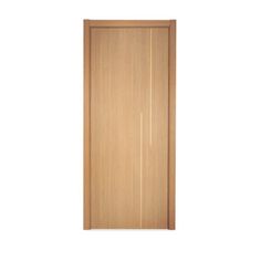 an open wooden door on a white background