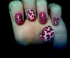 Leopard Print Nails Short, Print Nail Art, Nails Y2k, 2000s Pink, Nails For Kids