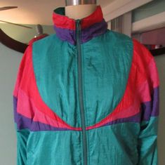 Vintage 90s 80s Wind Breaker Jacket In Mint Condition Working Zipper Rock Creek Casuals Size Medium But Will Also Fit Small Medium Will Send Same Or Next Day I Have Another Similar Listing Retro Party Costume Windbreaker Jacket Coat Fall Autumn Halloween Pull Over Free Bundle Trade Sell Sale Offer Freebies Ilgwu Nwot Blue Pink Purple Yellow Green Teal Rainbow Fashion One Of A Kind Weird 1980 1990 Color Block Track Suit Jumpsuit Vintage Pink Windbreaker For Fall, Retro Pink Windbreaker For Winter, Retro Pink Windbreaker, 90s Style Pink Long Sleeve Outerwear, Vintage Pink Windbreaker For Spring, 90s Style Pink Windbreaker For Spring, Retro Pink Windbreaker For Fall, 90s Pink Spring Windbreaker, Retro Pink Long Sleeve Windbreaker