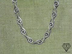 925 oxidized sterling silver chain necklace for women with beautiful weaving. Handmade solid silver openwork necklace is available from 16 to 20 inches, even 22 inches. Make a minimalist gift to mom unique jewelry silver necklace for pendant. Chain dimensions: width 0.6 cm (0.23 in) height 0.3 cm. (0.11 in) Dimensions and approximate weight: 40 cm. (15.8 in.) - 25 g. 45 cm. (17.71 in) - 27.13 g. 50 cm (19.68 in) - 30.22 g. 55 cm. (21.65 in) - 33.18 g. We can make chain of any size you like Spiral Sterling Silver Jewelry With Oxidized Finish, Hand Forged Silver Spiral Necklace, Minimalist Silver Spiral Necklace, Elegant Oxidized Sterling Silver Chain Necklace, Elegant Sterling Silver Chain Necklace With Oxidized Finish, Elegant Oxidized Chain Necklace For Gifting, Link Jewelry With Oxidized Finish As Gift, Oxidized Finish Link Jewelry For Gift, Link Necklace With Sterling Silver Clasp For Gift