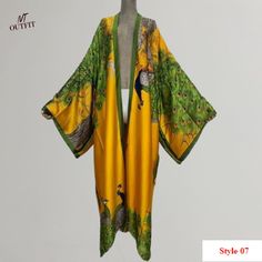 Summer kimono beach wear women Africa dress bikini cover up Cardigan print abayas, Plus size Beach cover up outfits for women, gift for her * Style: Young Style * Material: Polyester * Young Style: Bohemian * Size: length 145cm (57 inches)/ bust: 130 cm/51.2 inches * Note: 1. Please help me check size before ordering. Because Items measured by hands; they may be 2-4cm differences. (All measurement in cm and please note 1cm=0.39inch 1 inch=2.54cm ) 2. Because of lighting effects, the color of shi Summer V-neck Beachwear Robe, Printed Kimono Beach Cover-up For Beach Season, Summer V-neck One Size Kimono, Free Size V-neck Kimono For Spring, Summer Printed Long Maxi Dress, Summer Long Printed Maxi Dress, Long Printed Maxi Dress For Summer, Green Free Size Kimono With Kimono Sleeves, Green Kimono With Kimono Sleeves