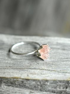 Strawberry Quartz ring in my copyrighted lotus flower design. Set into a handcrafted 925 sterling silver band and silver tone etched cup. Each piece of raw Strawberry Quartz is placed randomly in a mosaic way. You will find a mix of pink and clear shades in a floral leaf pattern. A perfect Libra zodiac gemstone ring and heart chakra energy. Ready to ship in under 3 business days. I love this ring as sparkly, any occasion present for her, pink engagement ring, Pink Libra zodiac birthstone gift, B Delicate Silver Crystal Ring As Gift, Delicate Silver Crystal Ring For Gift, Spiritual Stackable Sterling Silver Crystal Ring, Nickel-free Sterling Silver Spiritual Crystal Ring, Sterling Silver Spiritual Crystal Promise Ring, Nickel-free Spiritual Sterling Silver Crystal Ring, Spiritual Sterling Silver Crystal Ring For Anniversary, Spiritual Sterling Silver Crystal Promise Ring, Spiritual Sterling Silver Crystal Ring As Gift