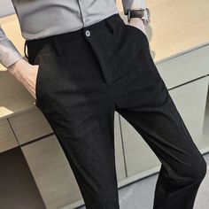 SPECIFICATIONS Material: Polyester Applicable Season: Spring and Autumn Style: England Style Applicable Scene: BUSINESS Front Style: Flat Pant Closure Type: Zipper Fly Gender: MEN Item Type: Suit Pants Grey Pant, Flat Pant, England Style, England Fashion, Brand Clothing, Autumn Style, Casual Suit, Suit Pants, Grey Pants