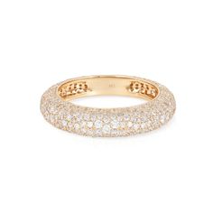 Add a touch of sparkle to any outfit with our 14K Diamond All Pave Dome Ring. Featuring a stunning all-over diamond pave design, this ring will make you shine from every angle. -14K Solid Gold-G-H Color, VS2-SI1 Diamonds-2.36 ctw- Round Diamonds-4.64 Grams-Each item comes beautifully in our signature bow jewelry box-Made with love in NYC♡ Gold G, Jewellery Box Making, Dome Ring, Bow Jewelry, Domed Ring, Pave Diamonds, Round Diamonds, Solid Gold, With Love