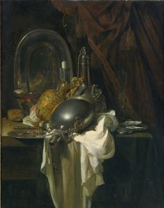 a still life with silverware and other items