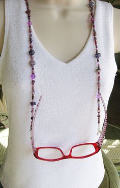 Hey, I found this really awesome Etsy listing at https://www.etsy.com/listing/202562336/purple-eyeglass-chain-purple-necklace Wire Wrapped Round Glass Beaded Necklaces, Beaded Glass Glasses Chains As Gift, Handmade Adjustable Glass Beaded Necklaces, Adjustable Purple Glass Beaded Necklaces, Gift Beaded Glass Glasses Chains, Handmade Purple Glass Beaded Necklaces, Purple Glass Beaded Chain Jewelry, Adjustable Glass Beaded Necklaces With Wire Wrapping, Adjustable Glass Beaded Necklace With Wire Wrapped