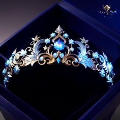 Fantasy Tiara, Magical Crown, Water Crown, Fantasy Crowns, Blue Tiara