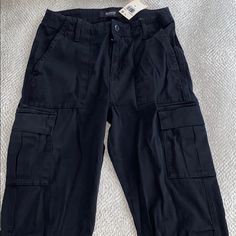 Hudson Pants Size 26 Never Worn Before High Rise Black Pants With Belt Loops, Black High Rise Pants With Belt Loops, Mid-rise Black Cargo Pants For Workwear, High Rise Black Pants With Cargo Pockets, Cargo Khaki, Cuffed Jeans, Velvet Pants, Hudson Jeans, Slim Pants