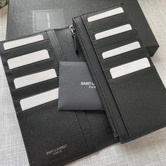 Size: Standard Size It comes with Dust box, Care manual, Tag, and Paper bag. Designer Card Holder For Everyday Use, Modern Bifold Bags With Interior Card Slots, Modern Bifold Bag With Interior Card Slots, Designer Business Wallets With Interior Card Slots, Paper Bag, Clutch Bag, Wallet, Things To Come