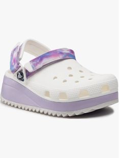 Crocs Classic Hiker Dream Clog Men's Women's SZ M 9/w11 USA White x Lavender. New no tags. The iconic clog that started it all got a rugged redesign that combines style with a sense of adventure. This version features a unique ombre graphic. You’ll also enjoy a daring midsole with an added 10mm of height, and a sawtooth outsole provides added traction. Step in, adjust your backstrap, and get going wherever the day takes you. Hiker dreamClog Details: Classic Clog upper and fit Unique ombre graphi Crocs Shoes, Mary Jane Sneaker, Comfortable Fashion, Perfect Pair, Clogs, Lavender, Men And Women, Sneakers, Best Deals