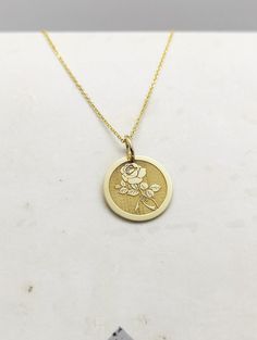 Gifts Grandma, Handmade Rose, Solid Gold Necklace, Jewelry Care Instructions, Rose Pendant, Grandmother Gifts, Personalized Gifts For Mom, Personalized Pendant, Necklace Rose