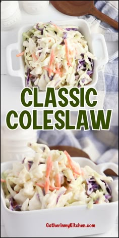 this classic coleslaw is loaded with carrots, cabbage and celery