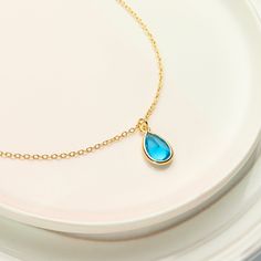 Buy Any 2 Items, Get 10% Off + Free Shipping w/ code AVA10 Beautiful blue topaz crystal birthstones are the perfect gift for December babies. Birthstones represent the best qualities in us, and are the perfect peronalized gift for birthdays, Christmas, and more. Gift your mom, daughter, sister, friend, grandma, granddaughter, aunt or niece this timeless classic for her next special occasion! J E W E L R Y ∙ D E T A I L S MATERIAL: Gold Plated CHAIN LENGTH: 18" chain + 2" chain extender PENDANT S Blue Birthstone Necklace For Birthday Gift, Blue Gemstone Birthstone Necklace For Anniversary, Personalized Blue Jewelry For May Birthstone, Blue Birthstone Necklace For Anniversary, Sapphire Gemstone Birthstone Necklace For Gift, Blue Gemstone May Birthstone Necklace, Blue Gemstone Jewelry For Birthday Gift, Personalized Blue May Birthstone Jewelry, Blue Teardrop Crystal Necklace For Gifts