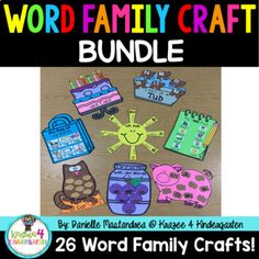 the word family craft bundle is shown