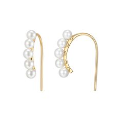 You will love the elegant and unique design of these Sarafina simulated pearl wire earrings. You will love the elegant and unique design of these Sarafina simulated pearl wire earrings.  Length: 14 in. Backings: wire Metal: bronze Plating: 14k gold flash plated Finish: polished Packaging: pouch Nickel free Glass accents Size: One Size. Color: White. Gender: unisex. Age Group: adult. Elegant Pearl Wire Wrapped Hoop Earrings, Elegant Gold Wire-wrapped Ear Cuff, Elegant Gold Wire Wrapped Ear Cuff, Elegant Ear Climbers With Ear Wire For Wedding, Elegant Wedding Ear Climbers With Ear Wire, Elegant Wire Wrapped Wrap Earrings, Elegant Wedding Wrap Earrings With Ear Wire, Elegant Wrap Earrings With Ear Wire, Packaging Pouch