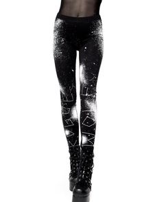 We Are Born From The Stars And To The Stars We Shall Return.Get legs for aeons with these black as night, star-dusted leggings, with Rogue + Wolf constellation print. Add an air of mystery and wonder to your wardrobe. Black95% Cotton, 5% ElastaneWhite Screen PrintElasticated WaistbandOur Witchdoll wears size S and is approx 5'7". This listing is for the leggings only, other garments shown here are for styling suggestion and not included. Black Grunge Leggings For Streetwear, Black Punk Leggings For Streetwear, Black Stretch Leggings With Graphic Print, Black Star Print Bottoms For Streetwear, Grunge Leggings For Streetwear, Black Edgy Leggings For Streetwear, Wolf Constellation, Warrior Pose, Witchy Goth