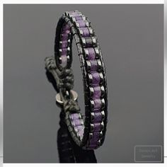 Handmade Modern Wrap Bracelet As Gift, Modern Handmade Wrap Bracelet As Gift, Handmade Modern Wrap Bracelet Gift, Modern Handmade Wrap Bracelet For Gift, Modern Purple Bracelet As Gift, Adjustable Black Amethyst Beaded Bracelets, Modern Adjustable Gemstone Beaded Bracelets, Purple Accessories, Physical Healing