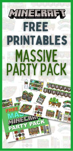 minecraft party pack with free printables