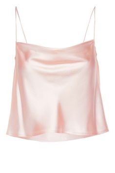 LAPOINTE Light Pink Silk Twill Bias Cami Silk Strap Top, Subtle Pink Outfits, Silk Top Aesthetic, Pink Sleeveless Silk Top, Pink Satin Top, Pink Silk Top, Rose Gold Clothes, Holiday Heels, Digital Wardrobe