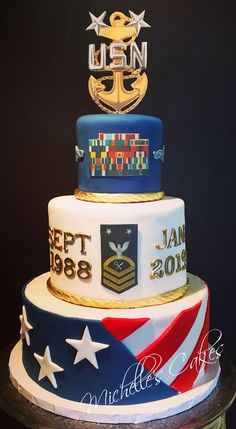 Navy Retirement Decorations, Us Navy Retirement Cake, Army Retirement Ceremony, Navy Chief Retirement Cakes, Coast Guard Retirement Party Ideas