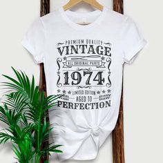 If you're looking for a unique and stylish way to wear on your 50th Birthday, then check out our vintage 1974 shirt! This shirt features a soft, comfortable fabric and a cool, retro design. Whether you're dressing up for a special occasion or just want to feel nostalgic, this shirt is perfect for you. Our vintage 1974 shirt is also great for birthdays, anniversaries, or any other special day. So don't wait any longer - order your vintage 1974 shirt today! 1970S, Vintage 1974 Shirt, Vintage 1974 Shirt, Vintage T Shirt 70S, 1974 birthday TShirt, Retro Birthday Tee, 1974 Birthday Shirt, 50th Birthday Gift, 50Th Birthday Shirt, Vintage Birthday Tee, 1974 Gift Tee, Classic 1974 Shirt, Vintage T Shirt  #Vintage1974 #1974Birthday #RetroStyle #VintageTShirt #50thBirthday #1974Shirt #ClassicDesign Vintage Tshirts 70s, 60th Birthday Shirt, 1964 Birthday, 1974 Birthday, 1960’s Fashion, 50th Birthday Shirts, Retro Birthday, 60th Birthday Gifts, Birthday Tshirts