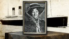 a portrait of a man wearing a hat next to a large ship