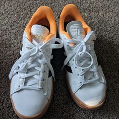 Women's Size 6.5 Used But Brand New Condition Worn 2 Times Asking $40.00 Paid $75.00 Sporty White Skate Shoes With Contrasting Heel, White Skate Shoes With Contrasting Heel For Sports, Adidas Shoes Women, Shoes Adidas, Shoes Color, Adidas Black, Black Adidas, Adidas Shoes, Adidas Women