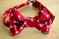 Valentine's Day - Adorable Boy's Red Arrow Bow Tie for Valentine's Day, bowtie available in infant, toddler, child, preteen sizes. $14.00, via Etsy. Red Bow Tie With Butterfly Knot For Gift, Adjustable Red Bow For Gifts, Adjustable Red Bow For Gift, Red Bow With Bow Tie Back For Gift, Red Bow With Tie Back As Gift, Red Bow Tie Back Bow As Gift, Red Standard Tie Bow As Gift, Cute Adjustable Bow Tie As Gift, Cute Adjustable Bow Tie