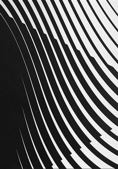 an abstract black and white photo with lines on the bottom, diagonally curved to the top