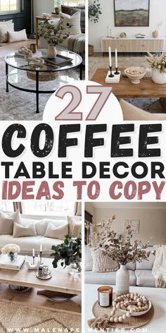 coffee table decor ideas - style a coffee table How To Decorate Living Room Coffee Table, How To Dress A Coffee Table Ideas, How To Style Living Room Table, Coffee Table Bottom Shelf Decor, Home Decor Ideas Coffee Tables, Coffee Table Decor Dark Wood, Decorations For Coffee Table Ideas, How To Style A Tray Living Room, Center Table Decorations Living Room