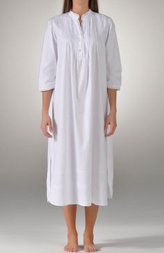 Classic White Cotton Sleepwear, Cotton Chemise For Bedtime, White Cotton Nightgown For Overnight, White Cotton Nightgown For Sleepwear, White Cotton Chemise For Daywear, White Lace Trim Nightgown For Overnight, White Nightgown With Lace Trim For Overnight, White Nightgown With Lace Trim, Cotton Lace Trim Nightgown For Home