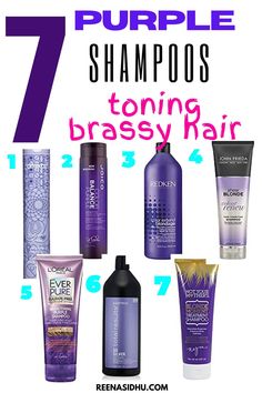 7 Purple Shampoo For Toning Brassy Hair. Get rid of brassy hair with this 7 types of brassy hair. #best purple shampoo #best purple shampoo for brassy hair #purple shampoo Brassy Brown Hair, Hair Conditioning