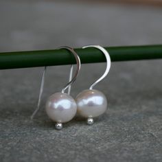 Pearl Earrings Sterling Silver White Pearls by KiraFerrer on Etsy Classic Nickel-free Pearl Earrings, Classic Everyday Nickel Free Pearl Earrings, Classic Sterling Silver Pearl Drop Earrings, Classic Sterling Silver Drop Pearl Earrings, Minimalist Nickel-free Pearl Earrings For Formal Occasions, Minimalist Hypoallergenic Pearl Earrings For Formal Events, Classic Sterling Silver Nickel-free Pearl Earrings, Classic Nickel-free Sterling Silver Pearl Earrings, Classic Sterling Silver Pearl Earrings Gift