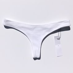 Coulbourne White Bikini Bottom Bond Bottom - Medium White New With Tag And Hygienic Liner, No Flaws Classic White Swimwear For Summer, Crop Tshirt, Womens Swim, Swimming, Women Shopping